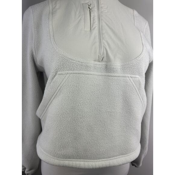 Lululemon Fleece Ripstop Hiking Pullover Women's Size 6 Bone Mockneck Sweatshirt - Picture 8 of 16
